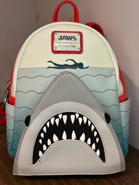 Loungefly JAWS Shark Mini Backpack Ocean Scene Collectible Bag